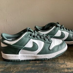 Green Nike Dunks, worn once!